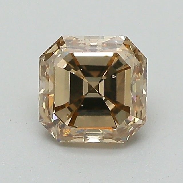 1.00 ct Asscher Fancy Yellow Brown natural diamond
