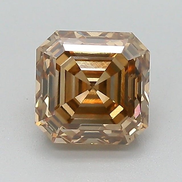 1.23 ct Asscher Fancy Yellow Brown natural diamond