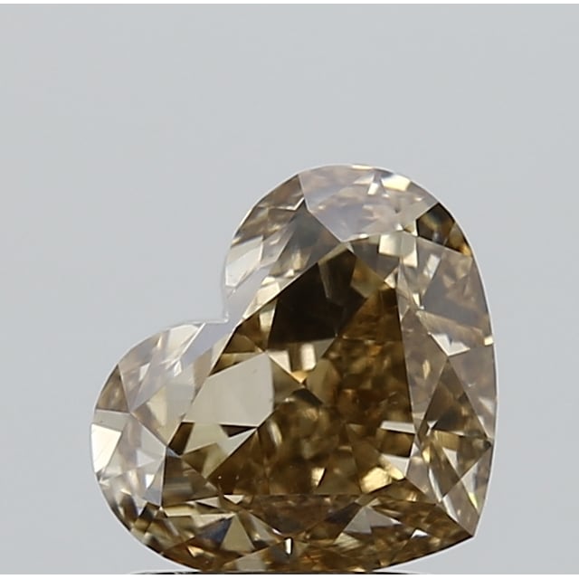 1.51 ct Heart Fancy Yellow Brown natural diamond