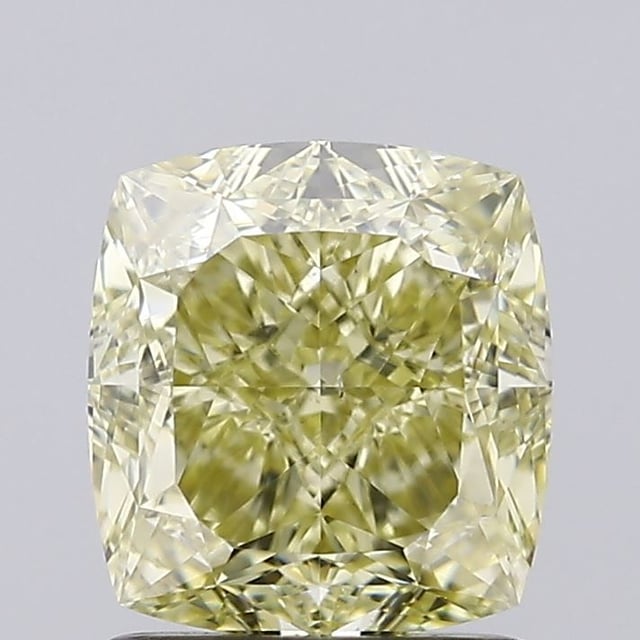 1.53 ct Cushion Fancy Yellow Brown natural diamond