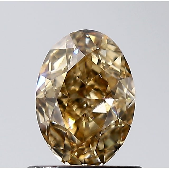 1.01 ct Oval Fancy Yellowish Brown natural diamond