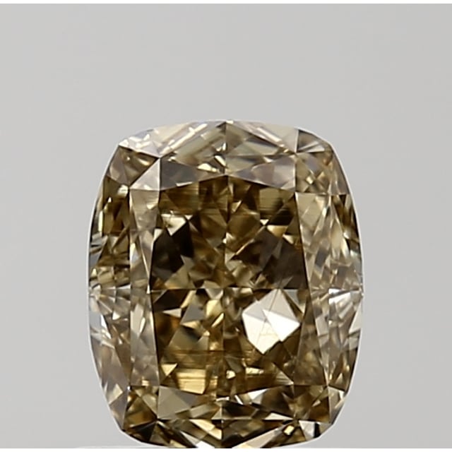 1.10 ct Cushion Fancy Yellowish Brown natural diamond