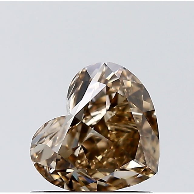 0.96 ct Heart Fancy Yellowish Brown natural diamond