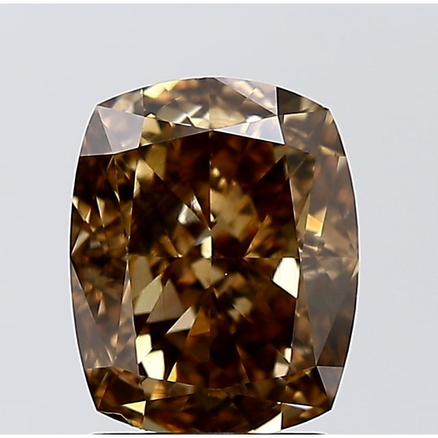 2.51 ct Cushion Fancy Yellow Brown natural diamond