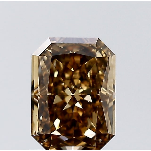 1.12 ct Radiant Fancy Yellow Brown natural diamond