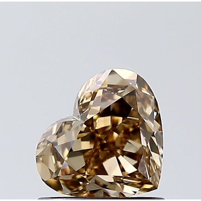1.01 ct Heart Fancy Yellowish Brown natural diamond