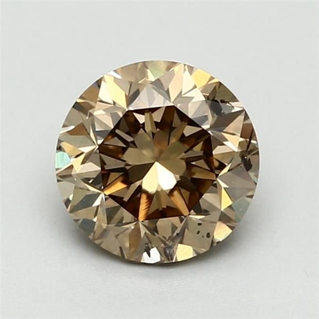 2.05 ct Round Fancy Yellowish Brown natural diamond