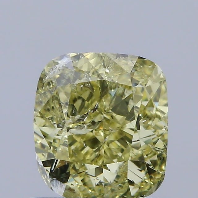 1.00 ct Cushion Fancy Yellow Brown natural diamond