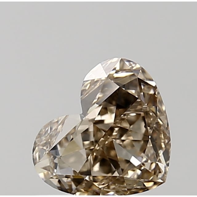 1.01 ct Heart Fancy Light Yellowish Brown natural diamond