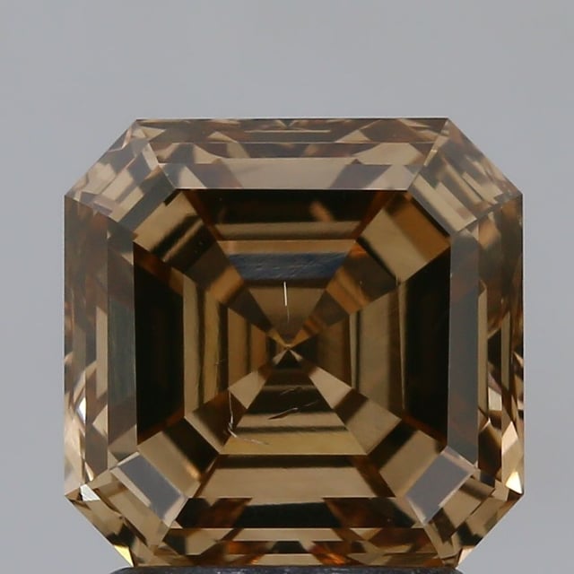 2.21 ct Asscher Fancy Yellowish Brown natural diamond