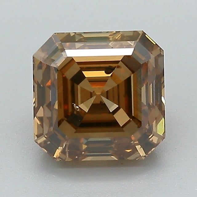 2.01 ct Asscher Fancy Yellowish Brown natural diamond