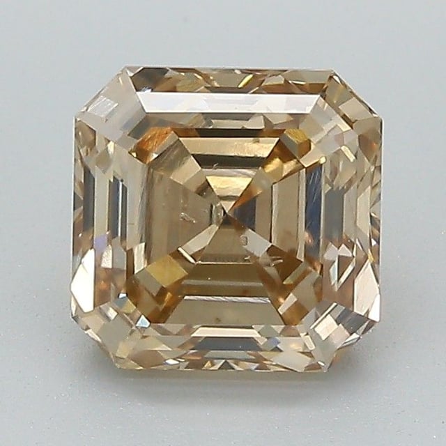 2.00 ct Asscher Fancy Yellowish Brown natural diamond