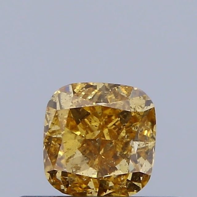 0.37 ct Cushion Fancy Yellow Brown natural diamond