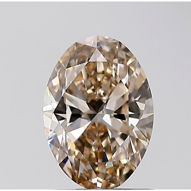 0.80 ct Oval Fancy Light Yellow Brown natural diamond
