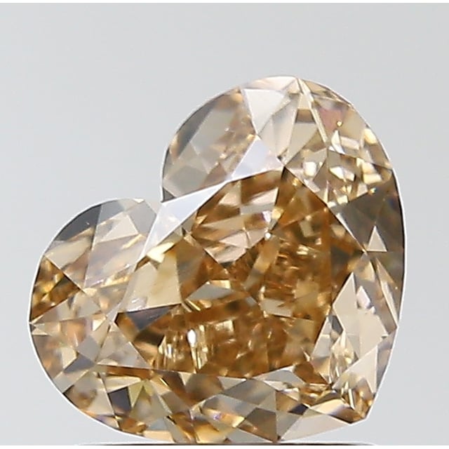 1.22 ct Heart Fancy Yellow Brown natural diamond