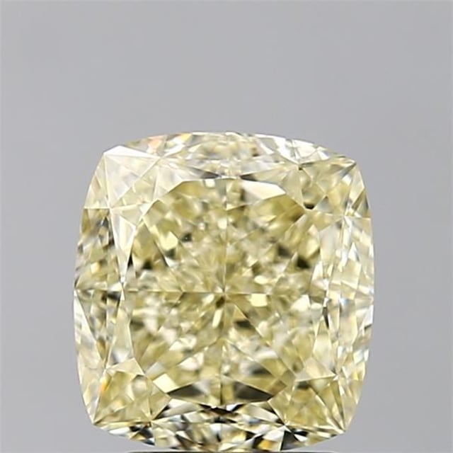 3.03 ct Cushion Fancy Light Yellow Brown natural diamond