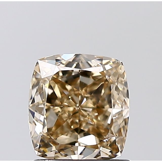 1.51 ct Cushion Fancy Yellowish Brown natural diamond