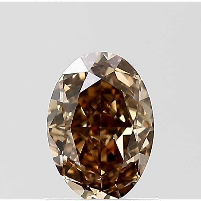 1.02 ct Oval Fancy Yellow Brown natural diamond