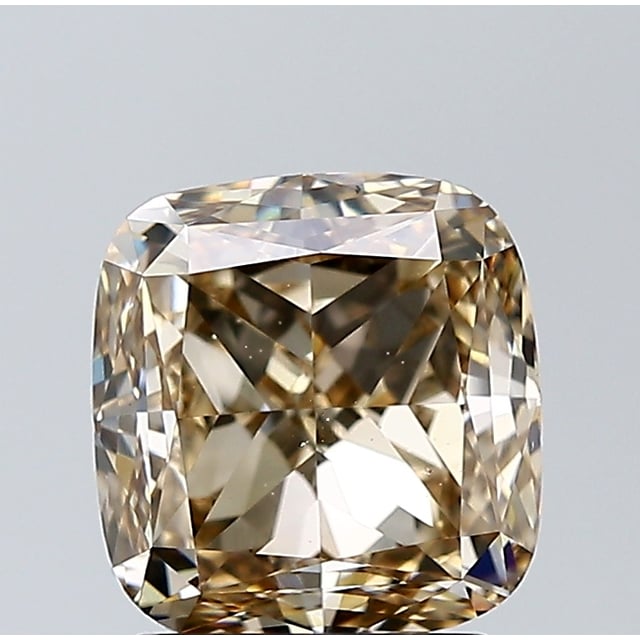 2.51 ct Cushion Fancy Yellow Brown natural diamond