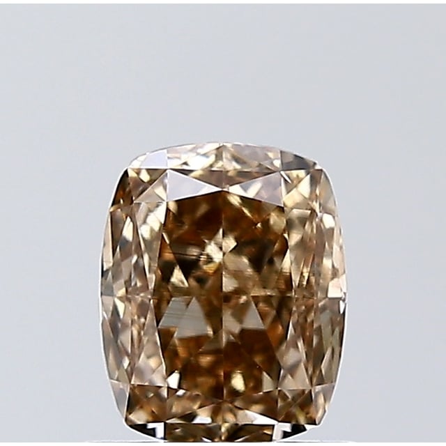1.01 ct Cushion Fancy Yellow Brown natural diamond