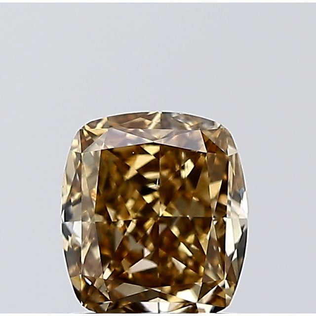1.21 ct Cushion Fancy Yellow Brown natural diamond