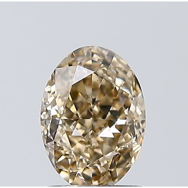 1.24 ct Oval Fancy Light Yellow Brown natural diamond