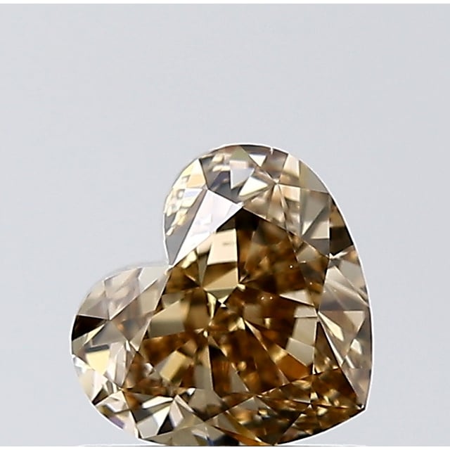 1.01 ct Heart Fancy Yellow Brown natural diamond