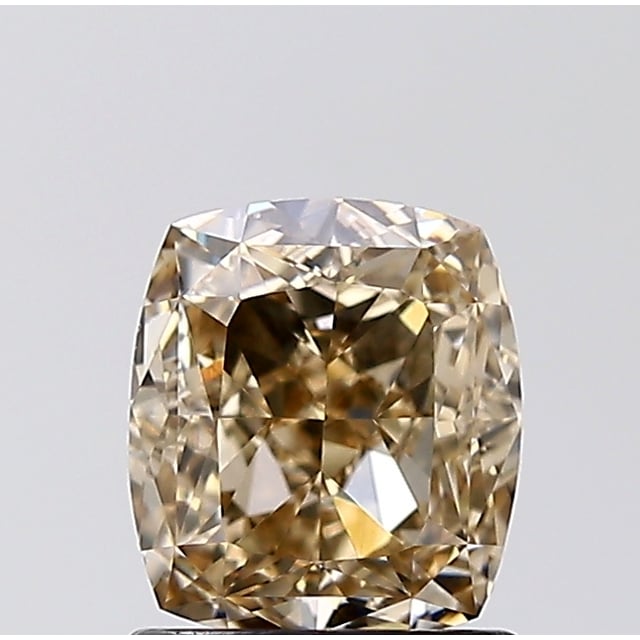 1.50 ct Cushion Fancy Yellowish Brown natural diamond