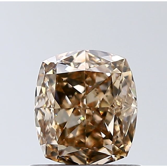 1.02 ct Cushion Fancy Yellowish Brown natural diamond
