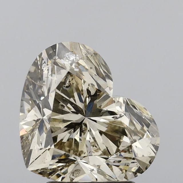 3.02 ct Heart Fancy Yellow Brown natural diamond