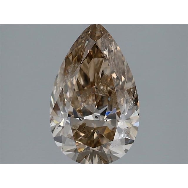 1.57 ct Pear Fancy Light Yellowish Brown natural diamond