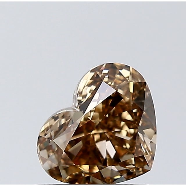1.01 ct Heart Fancy Yellow Brown natural diamond