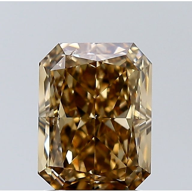 2.01 ct Radiant Fancy Yellow Brown natural diamond