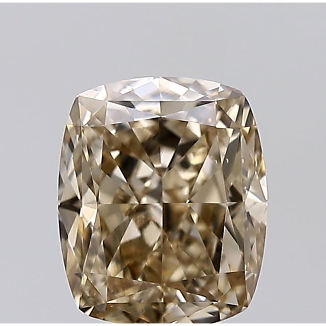 1.40 ct Cushion Fancy Yellow Brown natural diamond