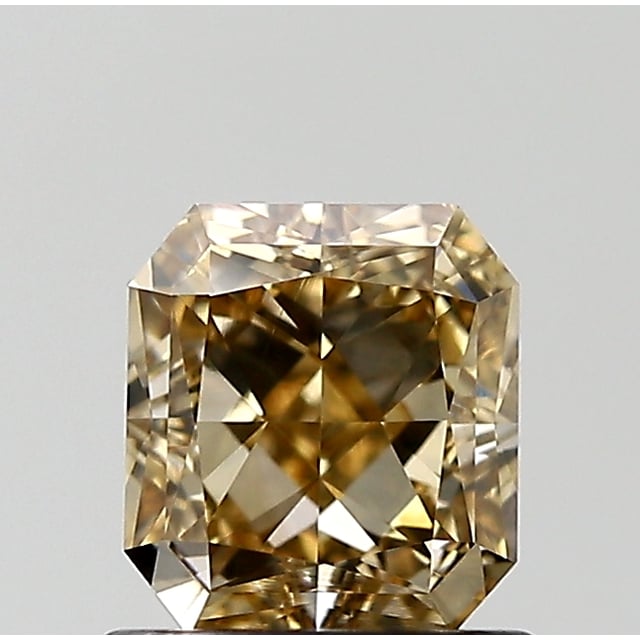 1.02 ct Radiant Fancy Yellow Brown natural diamond