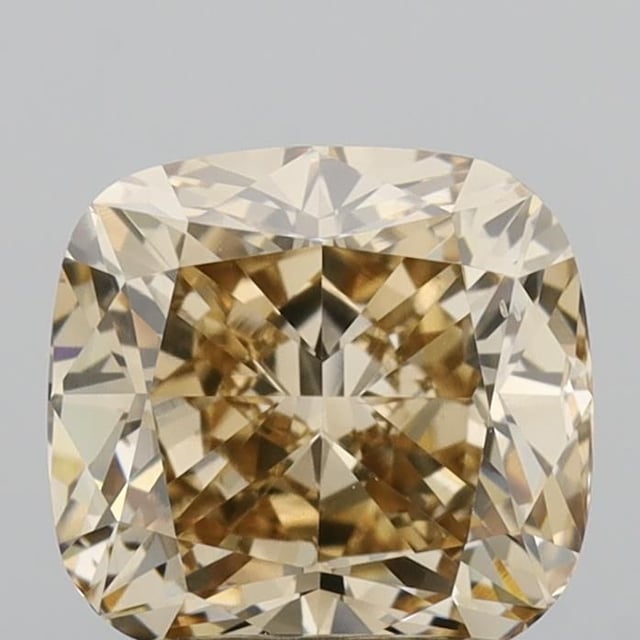 1.58 ct Cushion Fancy Yellow Brown natural diamond