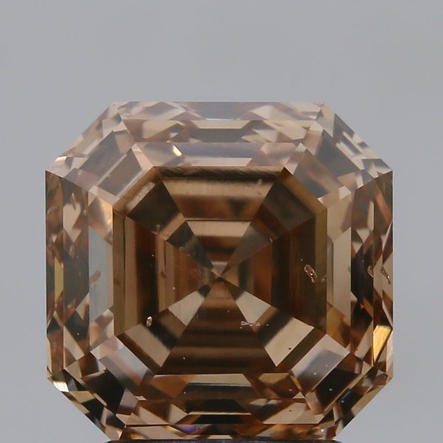 3.10 ct Asscher Fancy Brown natural diamond