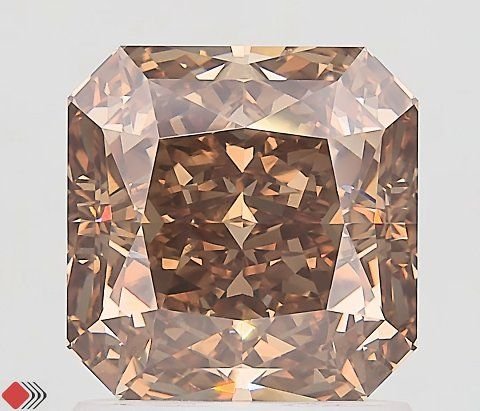 1.51 ct Radiant Fancy Brown natural diamond