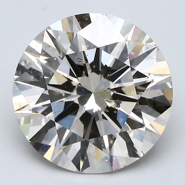 5.13 ct Round N · Very Light Brown natural diamond