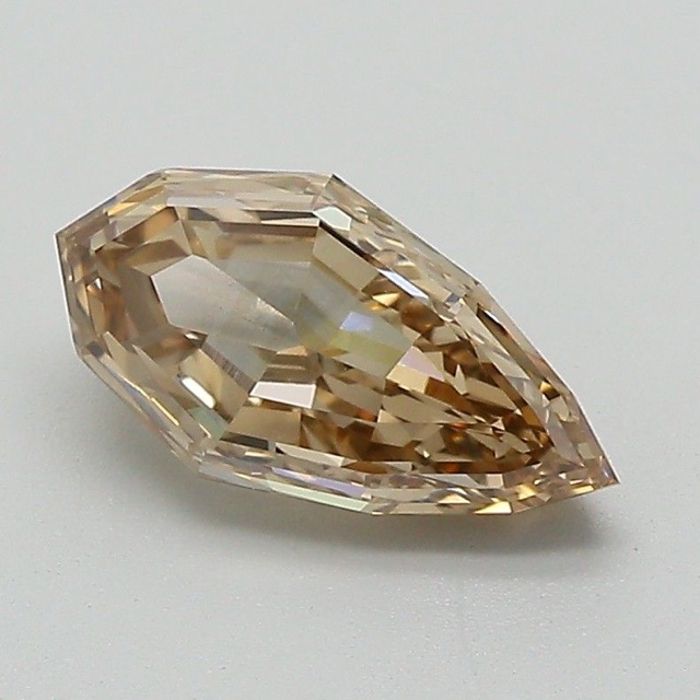 1.57 ct Pear Fancy Yellowish Brown natural diamond