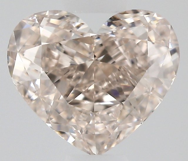 0.56 ct Heart Light Pinkish Brown natural diamond