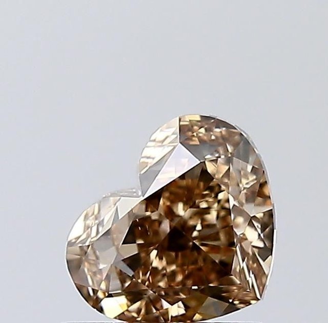 1.02 ct Heart Fancy Brown natural diamond