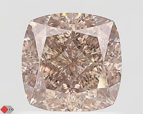 1.00 ct Cushion Fancy Brown natural diamond