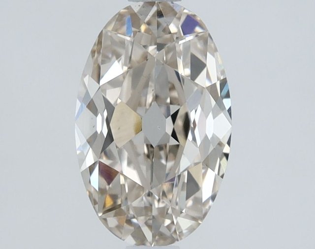 1.12 ct Moval Old Miner N · Very Light Brown natural diamond