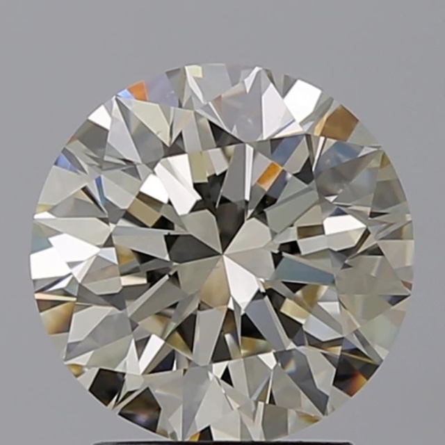 2.50 ct Round Faint Brown natural diamond