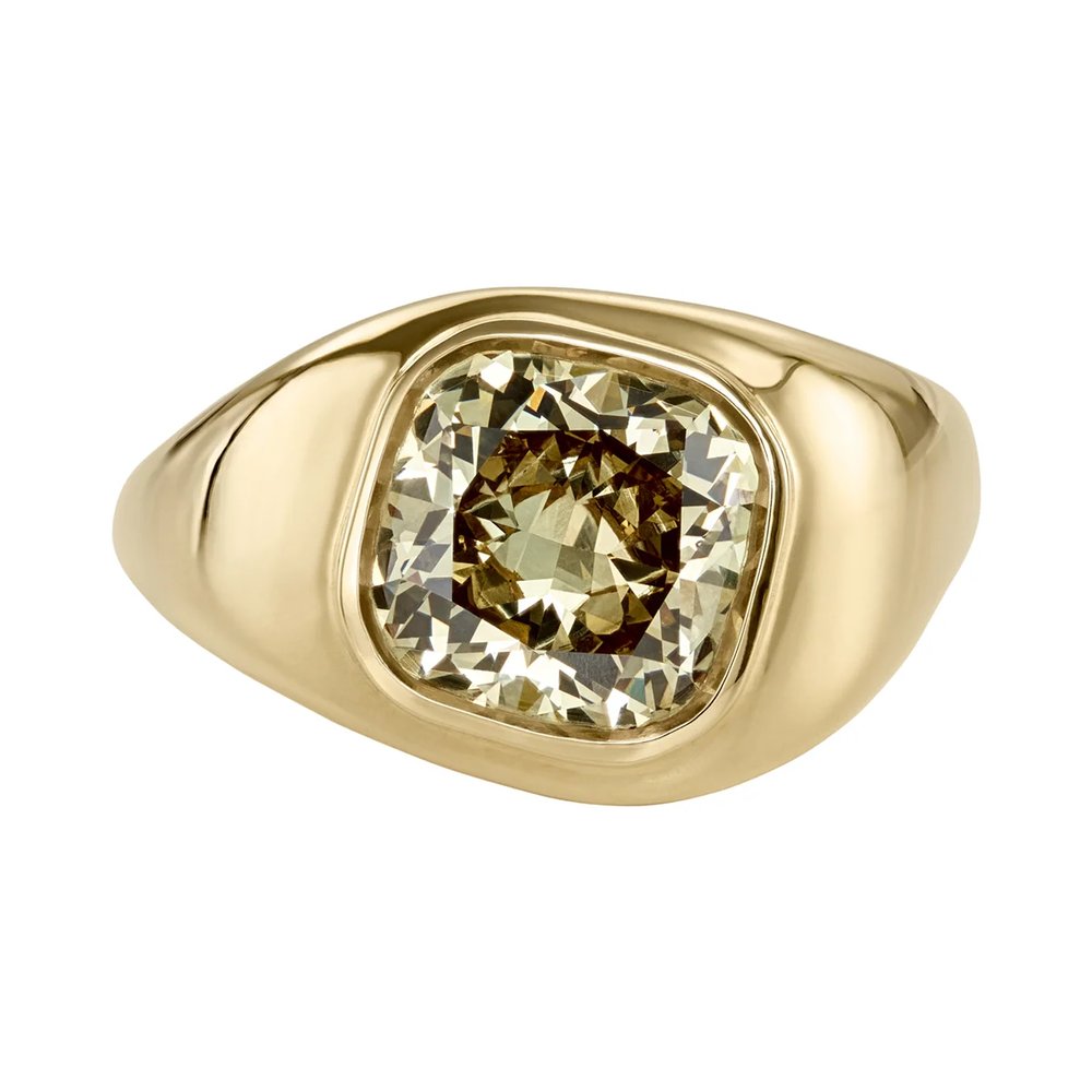 Juniper 3ct Fancy Color Cushion Cut Diamond Engagement Ring