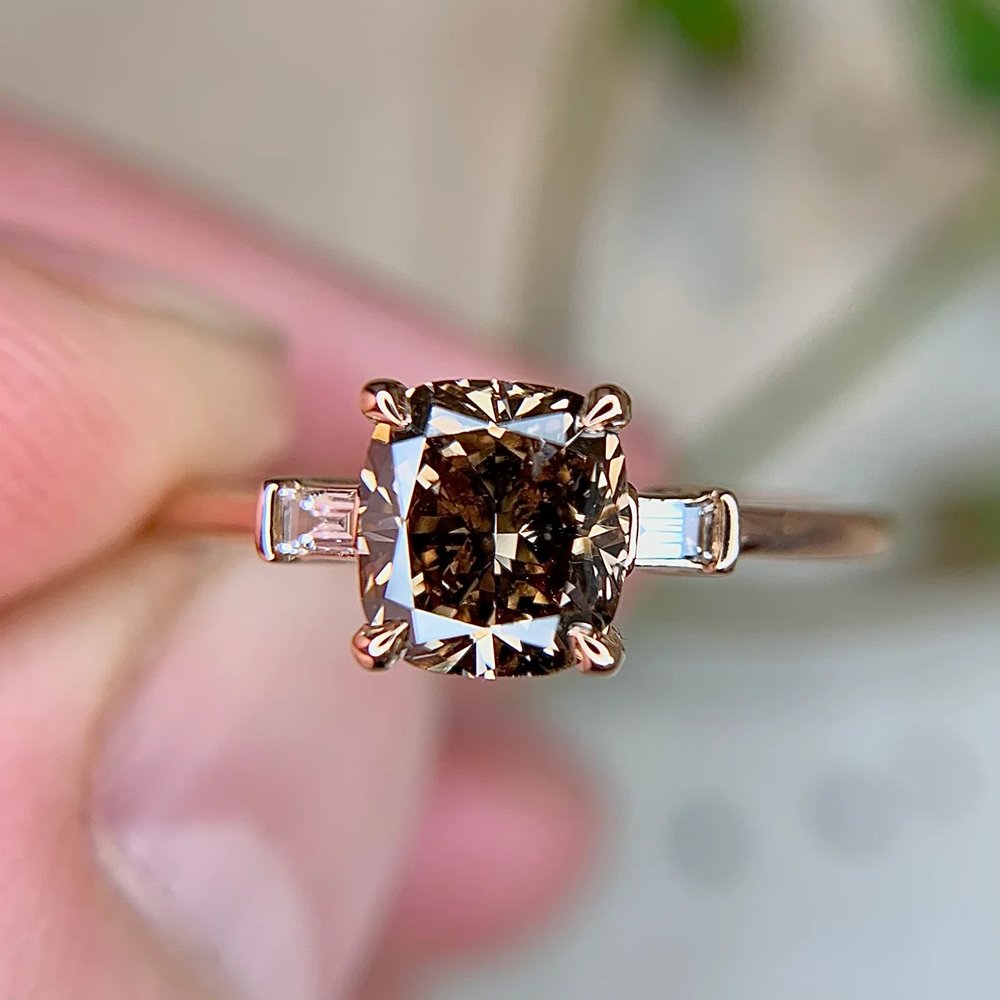 Lea 1.10ct Champagne Diamond Engagement Ring