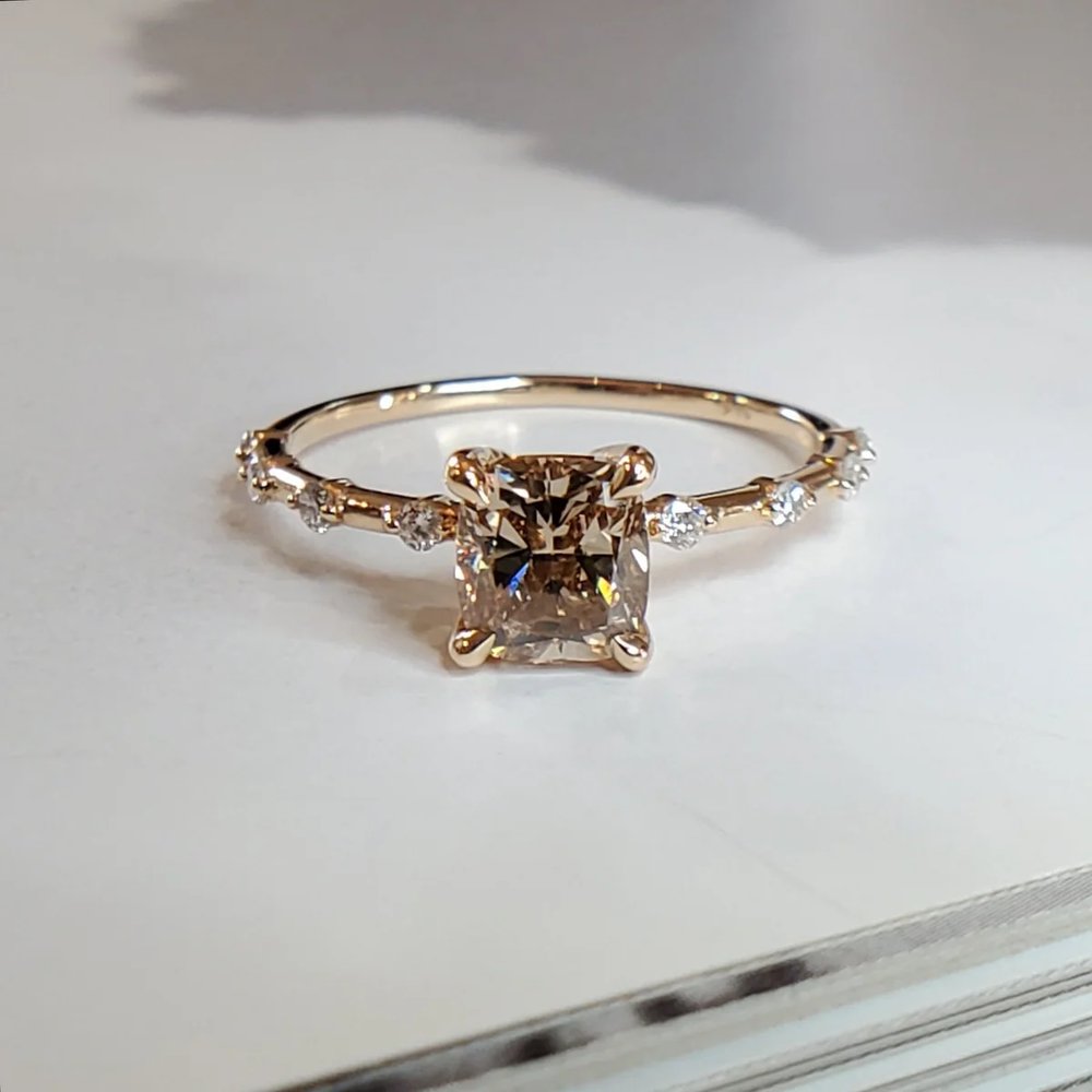 Radha 1ct Champagne Diamond Engagement Ring