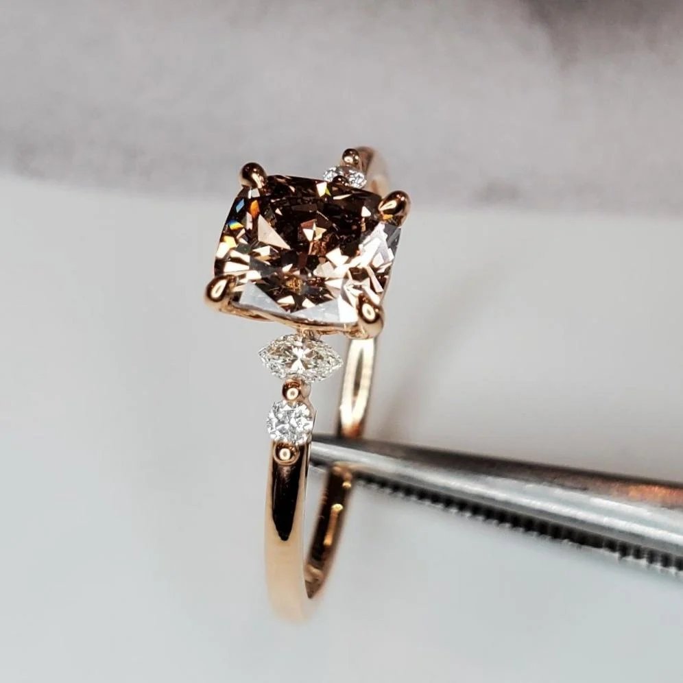 Rowena 1.05ct Champagne Diamond Engagement Ring