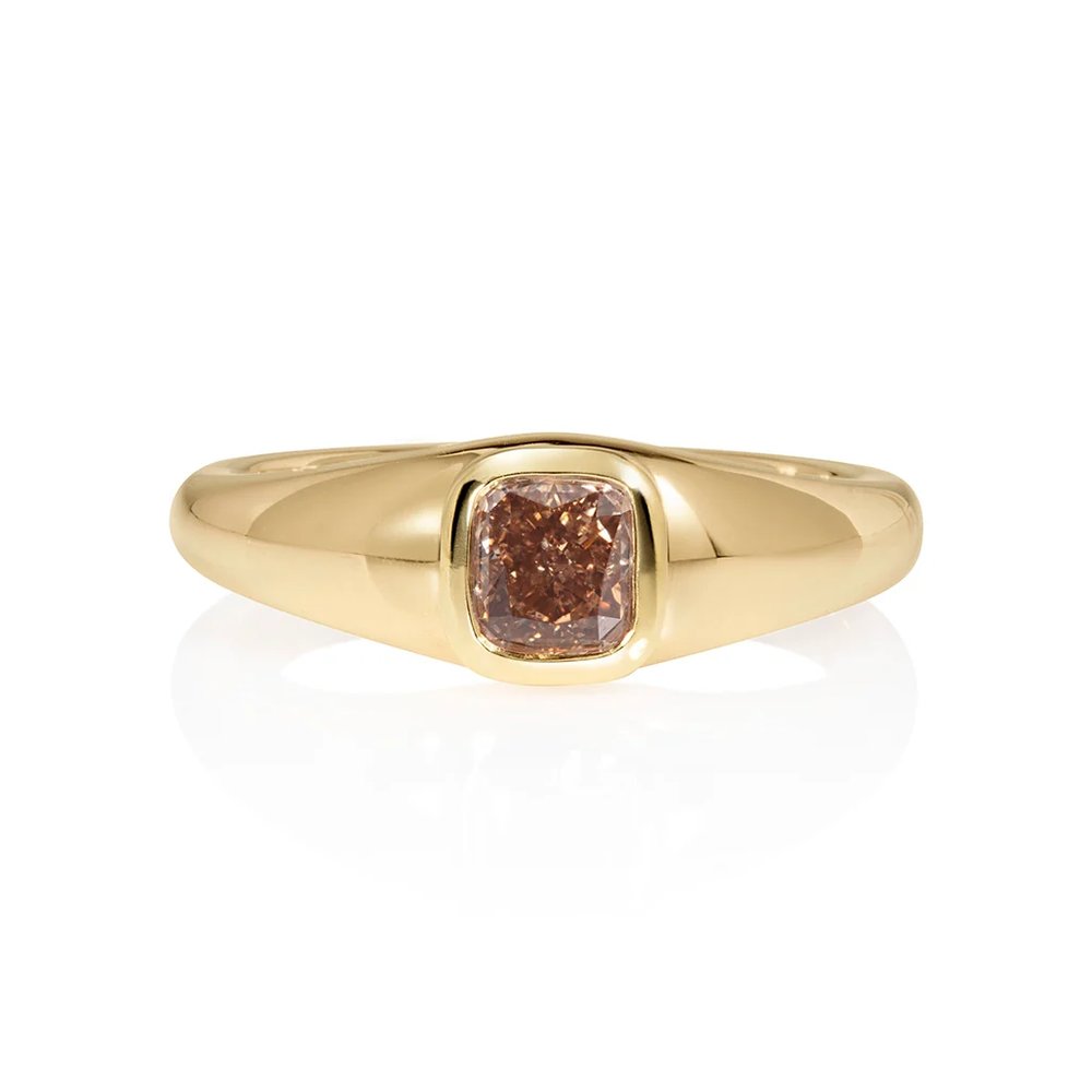Priya Brown Cushion Diamond Ring